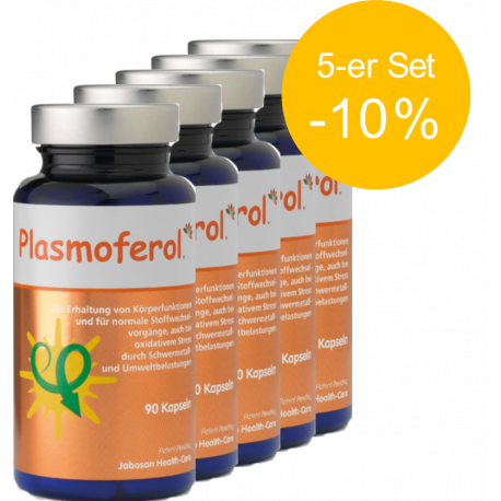 Plasmoferol (90 Kaps.) von JABOSAN | Entgiftung | 5-er Set (-10%)
