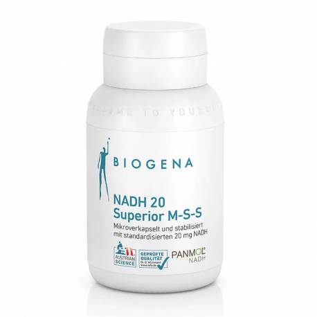 NADH 20 Superior M-S-S (60 Kaps.) von Biogena | Energiegewinnung