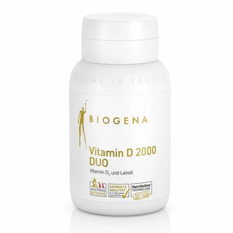 Vitamin D 2000 DUO Gold (60 Kaps.) von Biogena | Immunsystem, Knochen, Zellteilung