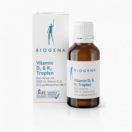 Vitamin D3 & K2 Tropfen (10 ml) von Biogena