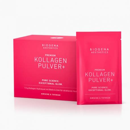BIOGENA AESTHETICS Premium Kollagen Pulver + (30 Beutel) | Beauty & Glow Microdrink