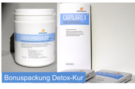 Bonuspackung Detox-Kur: 2 x Capliarex, 1 x Basenpulver